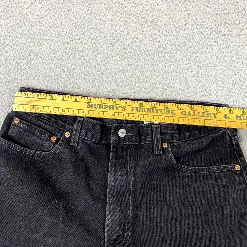 Vintage Levis 550 Jeans Mens 36X32 (33X31) Black USA Made Y2K Loose Straight Leg